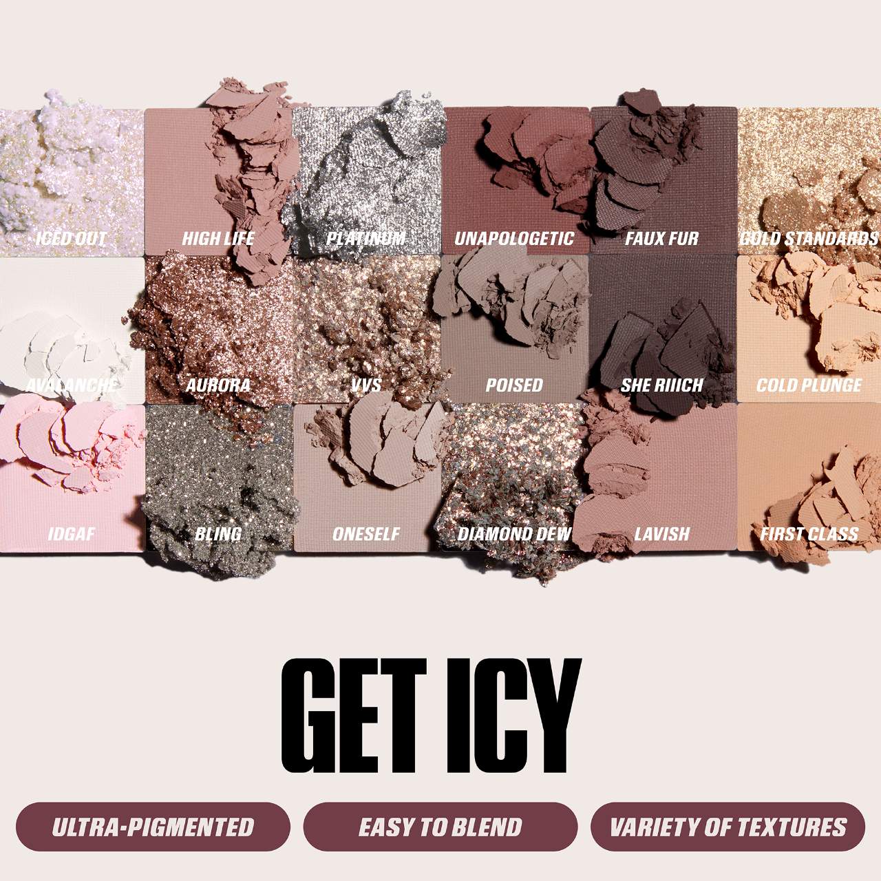 Huda Beauty Eyeshadow Icy Nude Palette